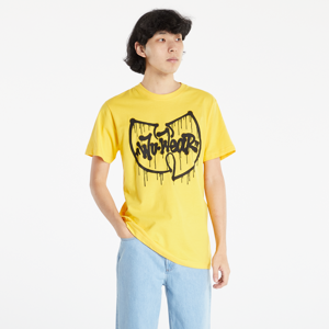 Pánske tričko Urban Classics Wu Wear Dripping Logo Tee žlté