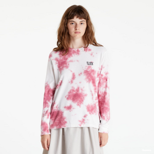 Dámske tričko s dlhým rukávom Vans Oval Wash LS BFF Wine T-Shirt růžové/bílé
